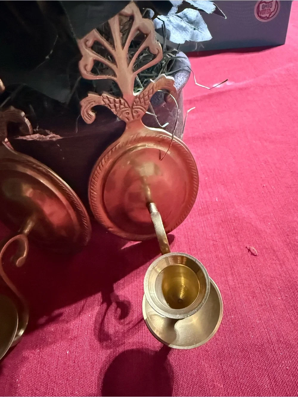 Vintage Brass Wall Sconces - Pair in Warm Brass Tone